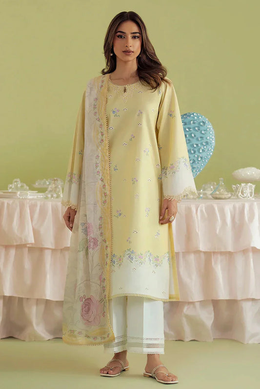 Picture of Seran - Daffodils Lawn Collection - 01 IZZY - Unstitched - Available at Raja Sahib
