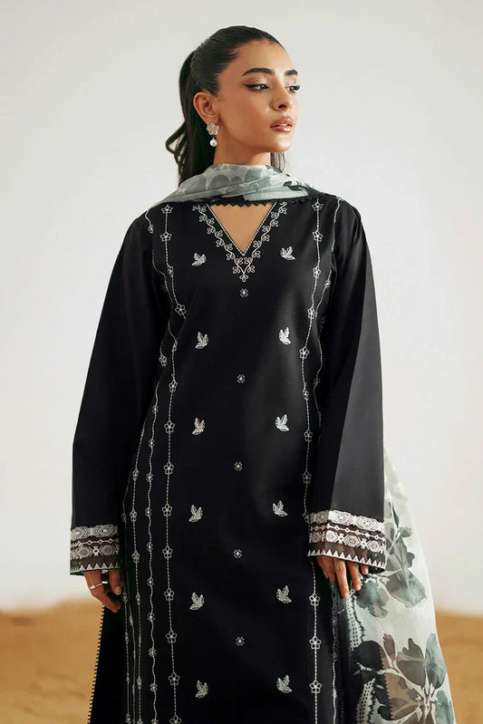Picture of Seran - Monochrome Luxury Lawn Collection - D02 NEVA - Unstitched - Available at Raja Sahib