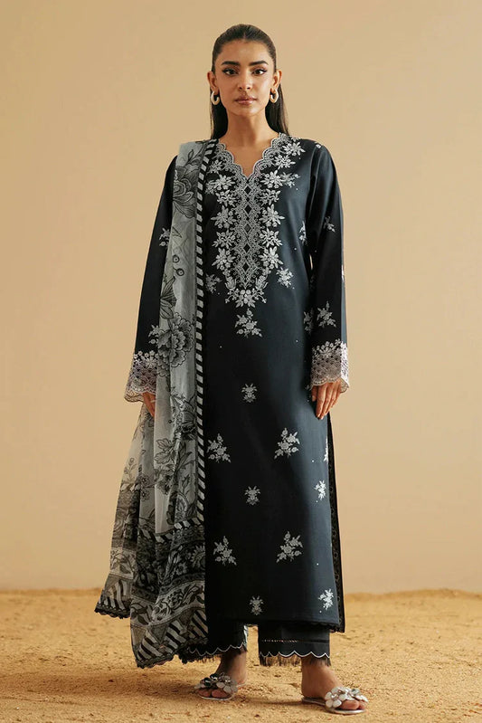 Picture of Seran - Monochrome Luxury Lawn Collection - D03 MUSE - Unstitched - Available at Raja Sahib