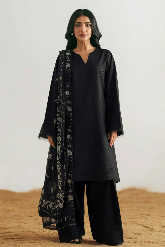 Picture of Seran - Monochrome Luxury Lawn Collection - D05 ELVA - Unstitched - Available at Raja Sahib
