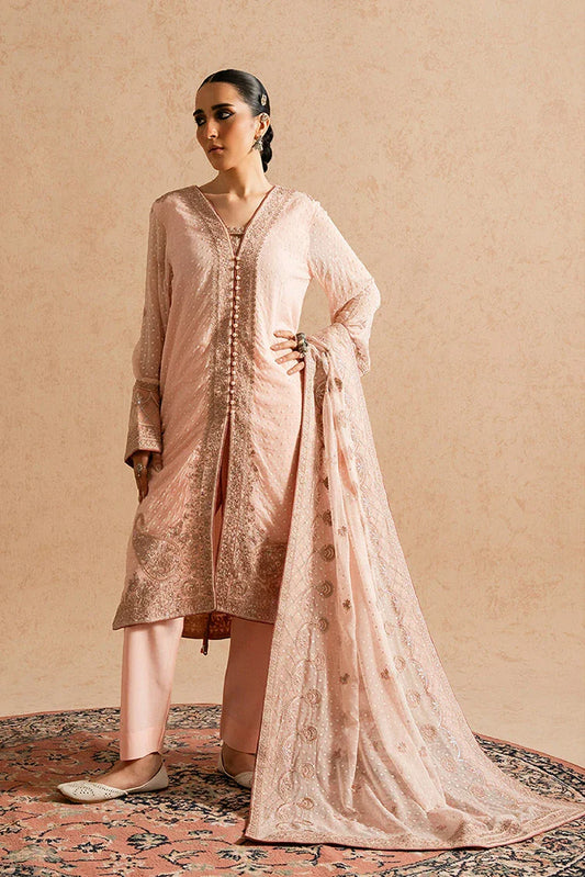Freesia - Imane Chiffon Collection - FS-U5604 Cream Pink - Unstitched
