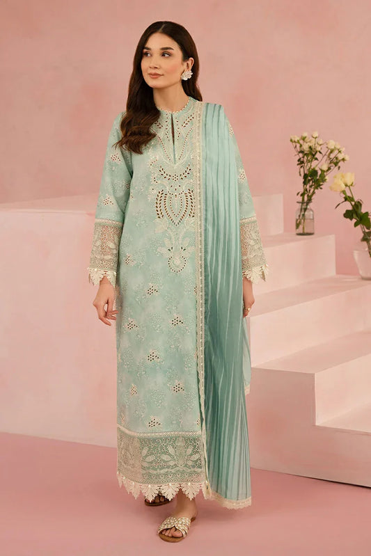 Picture of Afrozeh - Floral Charm Embroidered Lawn Collection - Leonora AL-25-V5-02 - Unstitched - Available at Raja Sahib