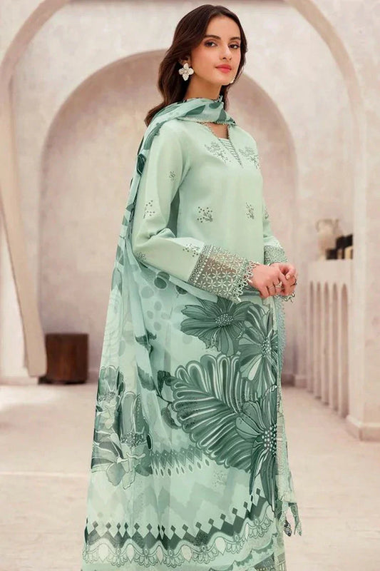 Picture of Farasha - Bahaar Embroidered Lawn Collection - 04 Aqua Cascade - Unstitched - Available at Raja Sahib