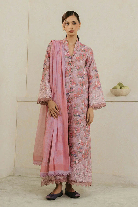Picture of Ayzel - Amore Summer Embroidered Lawn Collection - AL-25-V4-08 ROSE - Unstitched - Available at Raja Sahib