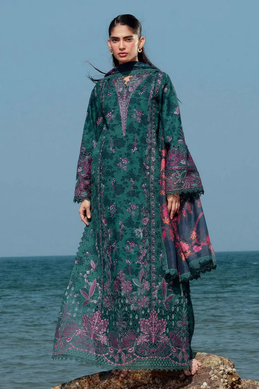 Picture of Afrozeh - Summer Together Lawnkari Collection Vol 3 - 04 Emerald - Unstitched - Available at Raja Sahib