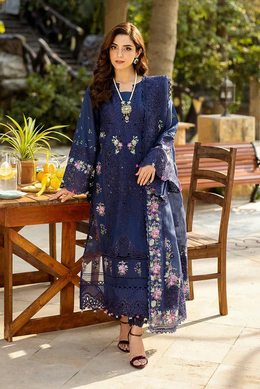 Picture of Elaf - Premium Luxury Lawn Collection - ELM-6 Neelam - Unstitched - Available at Raja Sahib