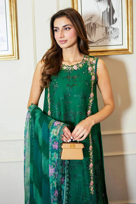Picture of Noor by Saadia Asad - Noor Eid Luxury Handwork Laserkari - Design 10A - Unstitched - Available at Raja Sahib