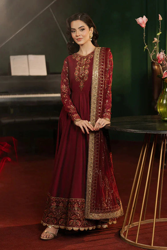 Picture of Asim Jofa - Premium Festive Collection - AJPF-15 EMBROIDERED TWO TONE COTTON SILK 2 PCS - Unstitched - Available at Raja Sahib