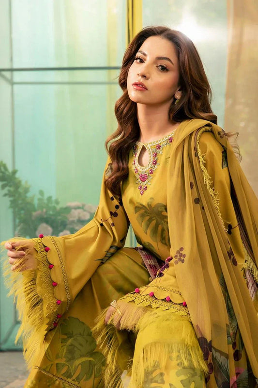 Picture of Maria B - M Basics Lawn Edition Vol 1 - Design 10A - Unstitched - Available at Raja Sahib