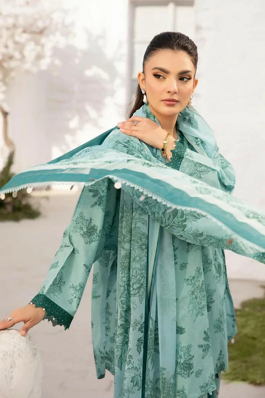 Picture of Maria B - M Basics Lawn Edition Vol 1 - Design 8B - Unstitched - Available at Raja Sahib