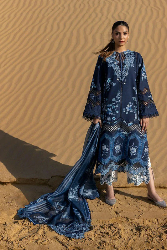 Picture of Crimson - Flow Lawn Collection - Under The Tuscan Love-D1B - Unstitched - Available at Raja Sahib