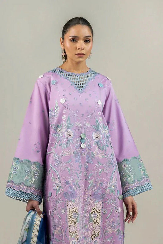 Picture of Mushq - Manaram Luxury Lawn Collection - 02 Glowing Pulse - Unstitched - Available at Raja Sahib