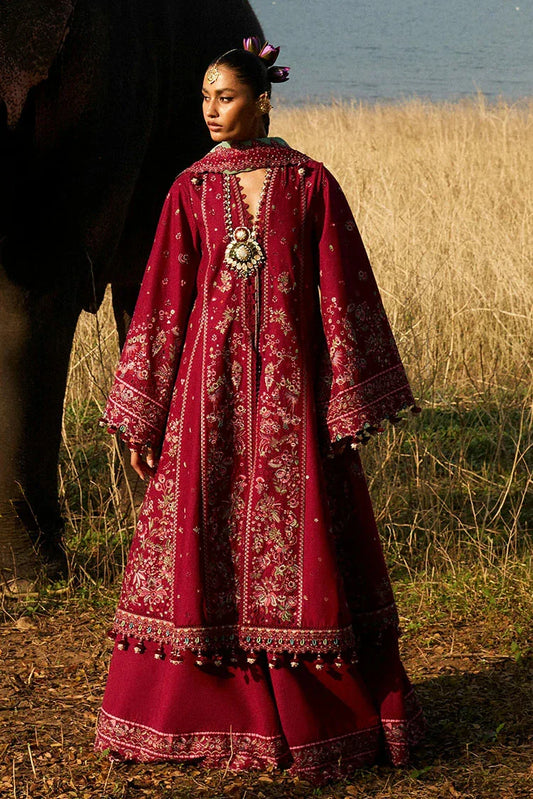 Picture of Hussain Rehar - Eid Luxury Lawn Collection - 09 Mahogany - Unstitched - Available at Raja Sahib
