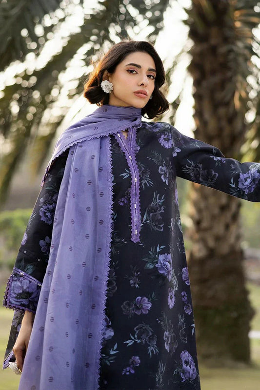 Picture of Alizeh - Sheen Printed Lawn Eid Edit Vol 3 - 02- BLUEBELL - Unstitched - Available at Raja Sahib