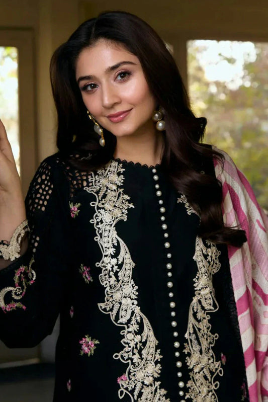 Manara - Vintage Flora Embroidered Lawn Collection - VF-03 LAILA - Unstitched