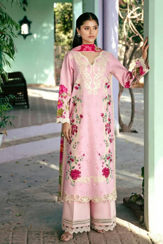 Manara - Vintage Flora Embroidered Lawn Collection - VF-05 SIERRA - Unstitched