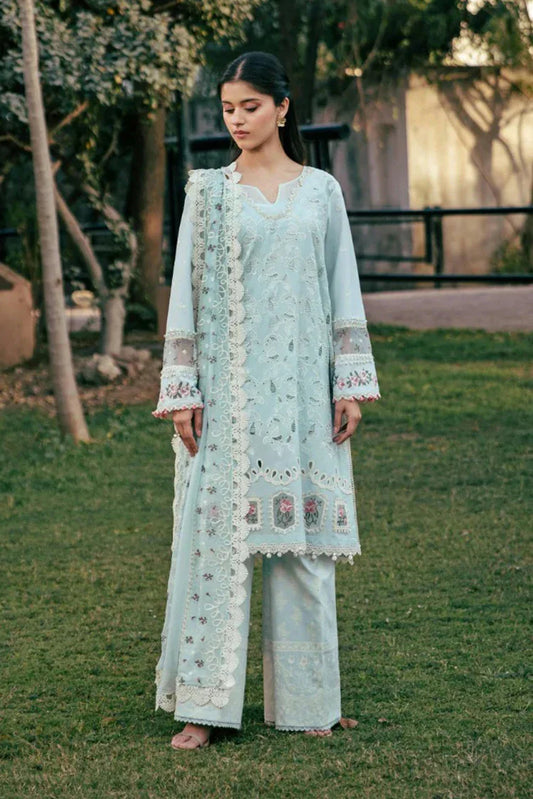 Manara - Vintage Flora Embroidered Lawn Collection - VF-07 SERENA - Unstitched