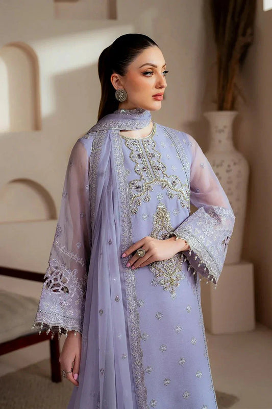 Picture of Alizeh - Aymal Luxury Festive Bamber Chiffon Collection - AF-BHM-4041-Marine - Unstitched - Available at Raja Sahib
