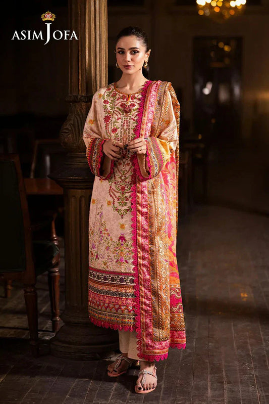 Picture of Asim Jofa - Lawn Emb Combine Book 1 - AJUBJ-02 PRINTED EMBROIDERED LAWN 3 PC - Unstitched - Available at Raja Sahib