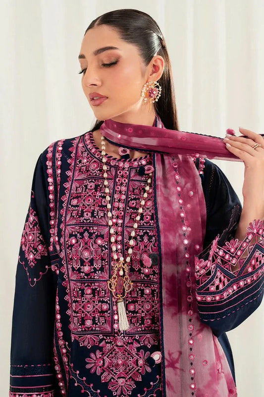 Picture of Jazmin - Iris Luxury Lawn Eid Collection - Design 01 - Unstitched - Available at Raja Sahib