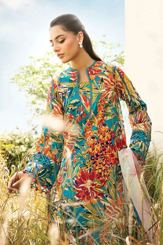 Picture of Maria B - M Basics Lawn Edition Vol 2 - MB-CUS25-903A - Unstitched - Available at Raja Sahib