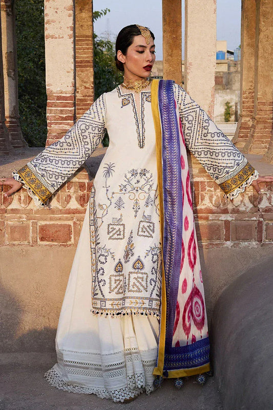 Picture of Hussain Rehar - Nirmal Embroidered Lawn Eid Collection - 09 Motia - Unstitched - Available at Raja Sahib