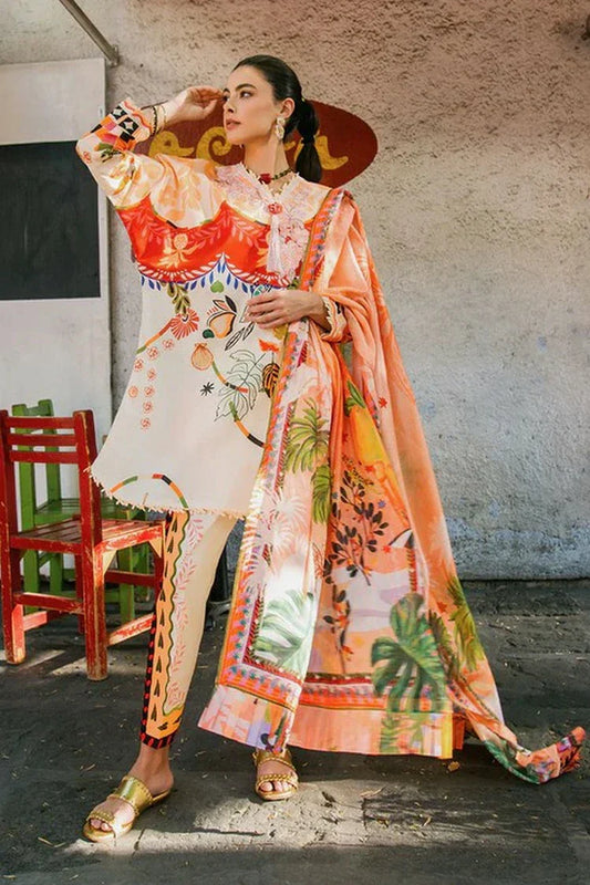 Picture of Mushq - La Dolce Hemline Prints Vol 2 - 1A Mulberry Tree - Unstitched - Available at Raja Sahib