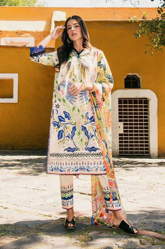 Picture of Mushq - La Dolce Hemline Prints Vol 2 - 2B Magnolias - Unstitched - Available at Raja Sahib