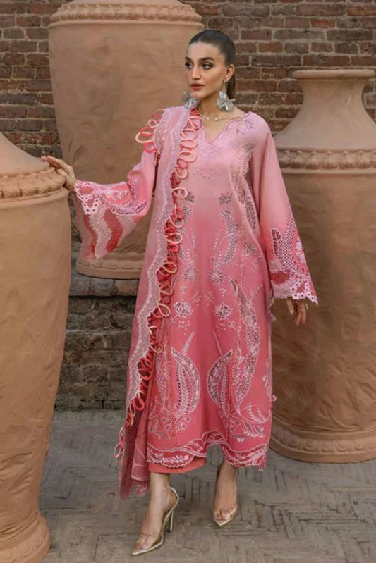 Picture of Crimson - Tasawar Luxe Lawn Collection - ALL THINGS OMBRE-D1B - Unstitched - Available at Raja Sahib