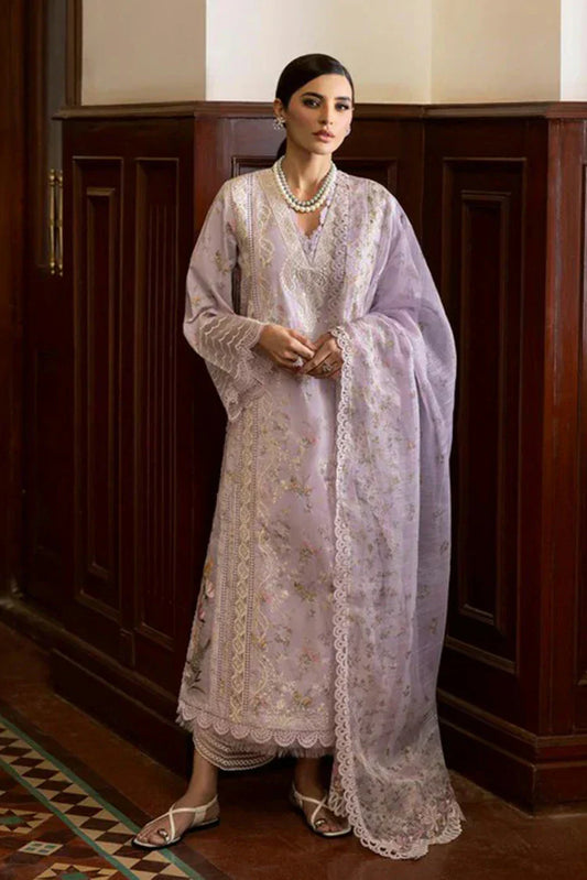 Picture of Saira Shakira - Bloom Luxury Eid Lawn Collection - SWEET OPEL 8A - Unstitched - Available at Raja Sahib