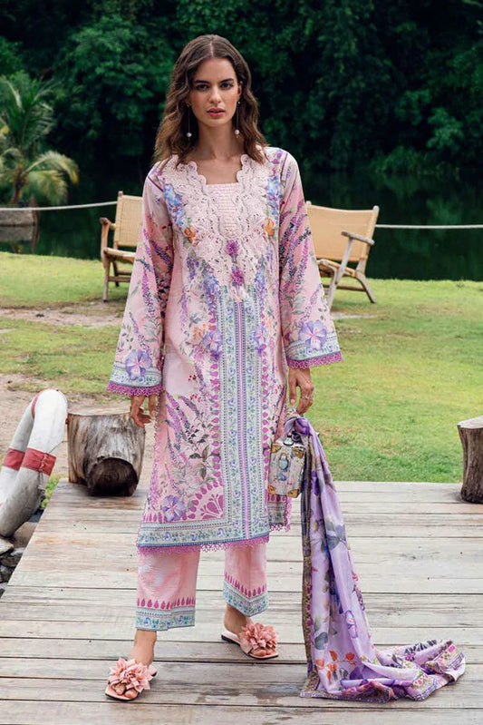 Picture of Roheenaz - Garden Veil Printed Lawn Collection - 1B Lilac Dust - Unstitched - Available at Raja Sahib