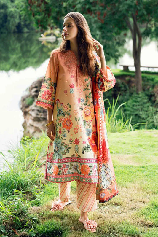 Picture of Roheenaz - Garden Veil Printed Lawn Collection - 4A Petal Glaze - Unstitched - Available at Raja Sahib