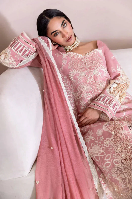 Picture of Manara - Magnolia Garden - MG 01 Tearose - Unstitched - Available at Raja Sahib