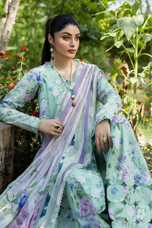 Picture of Elaf - Chiffon Print Collection - ECD-1A GARDENELLE - Unstitched - Available at Raja Sahib