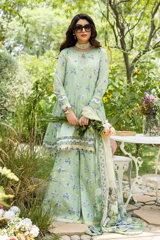 Picture of Elaf - Chiffon Print Collection - ECD-2B BASILE - Unstitched - Available at Raja Sahib