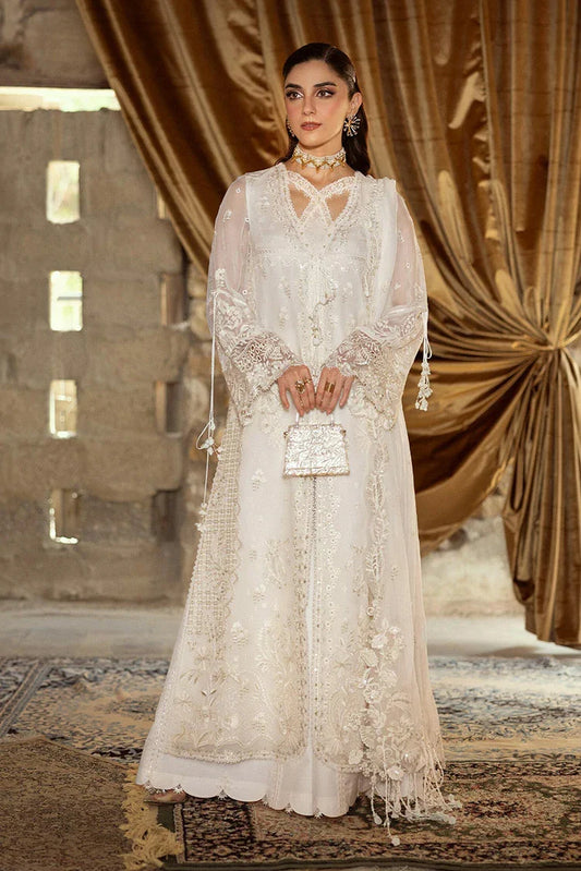 Qalamkar - Festive Embroidered Chiffons Collection - WC-03 Roise - Unstitched