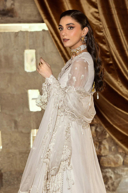 Qalamkar - Festive Embroidered Chiffons Collection - WC-03 Roise - Unstitched