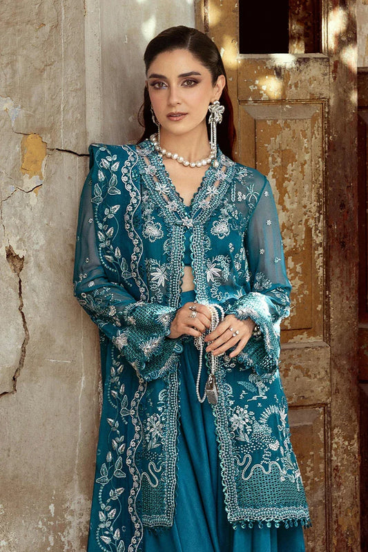 Qalamkar - Festive Embroidered Chiffons Collection - WC-04 Nessa - Unstitched
