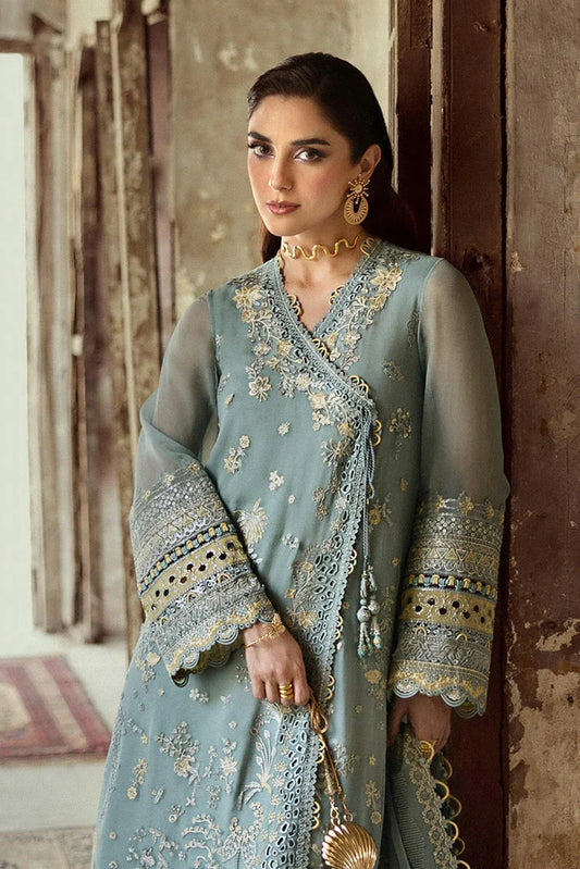 Qalamkar - Festive Embroidered Chiffons Collection - WC-08 Vevin - Unstitched