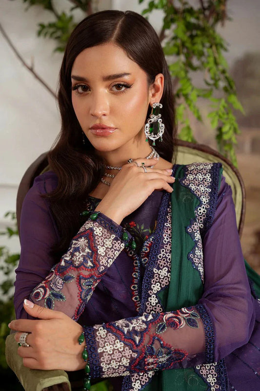 Nureh - Amaya Embroidered & Printed Chiffon Collection Vol 4 - AM-29 - Unstitched