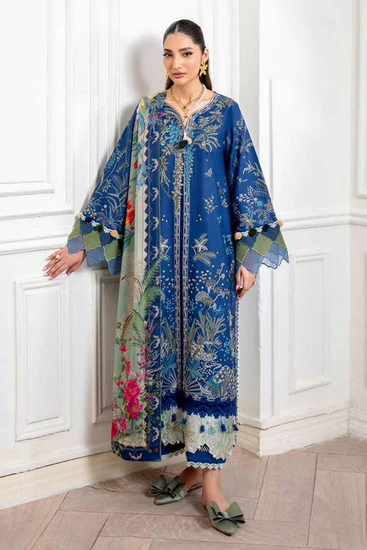 Roheenaz - Aezel Fall Embroidered Cambric Collection - 1A Insha - Unstitched