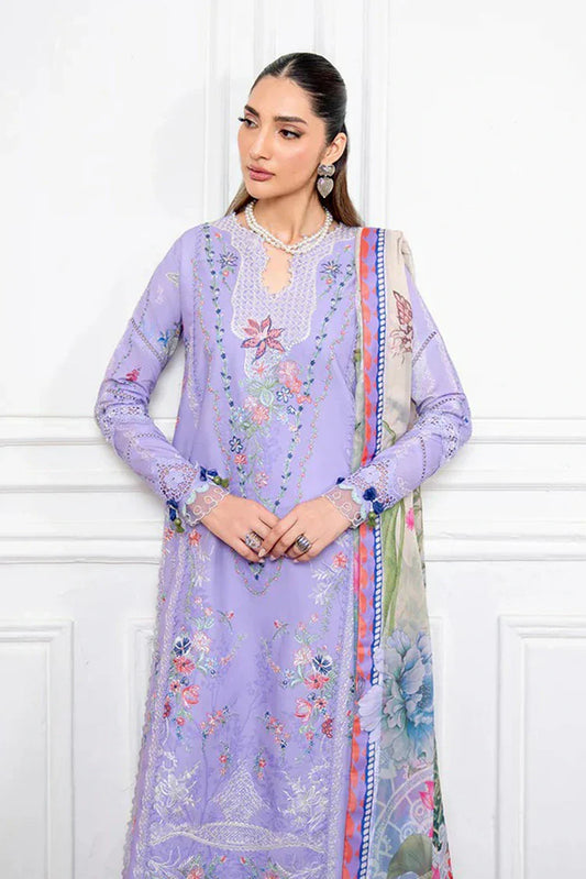 Roheenaz - Aezel Fall Embroidered Cambric Collection - 2B Nivra - Unstitched