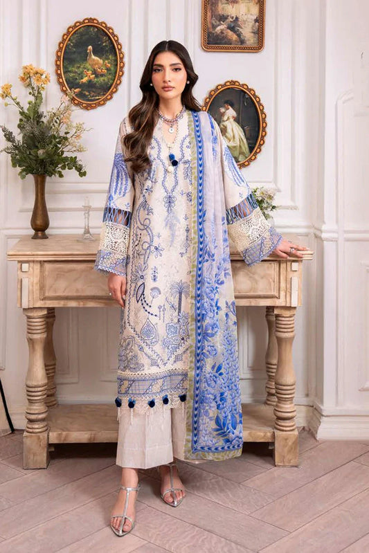 Roheenaz - Aezel Fall Embroidered Cambric Collection - 3A Eleen - Unstitched
