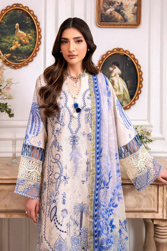 Roheenaz - Aezel Fall Embroidered Cambric Collection - 3A Eleen - Unstitched