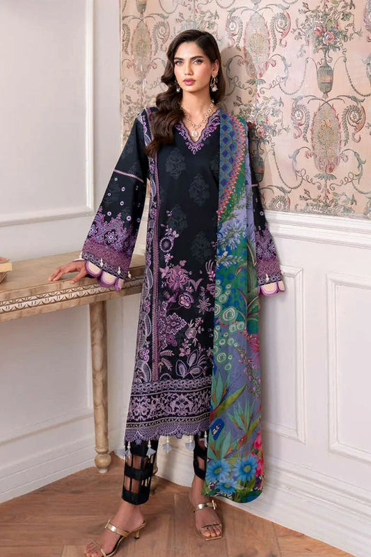 Roheenaz - Aezel Fall Embroidered Cambric Collection - 5A Emera - Unstitched