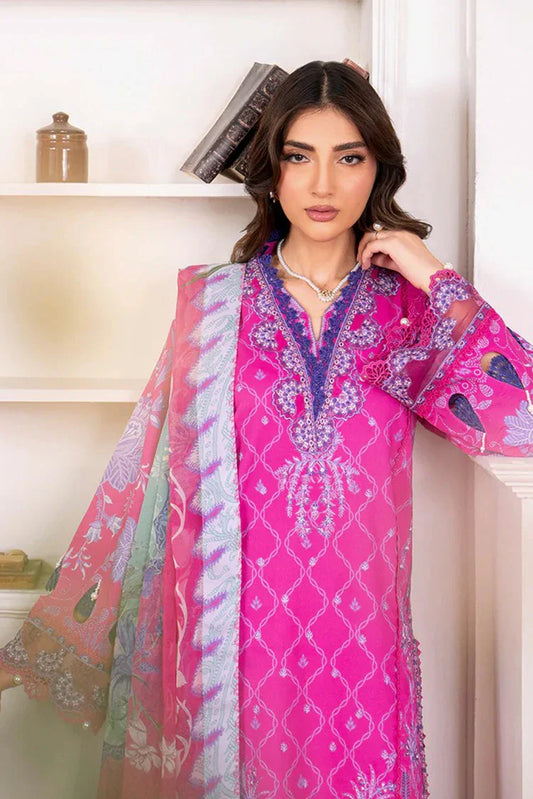 Roheenaz - Aezel Fall Embroidered Cambric Collection - 6A Novah - Unstitched