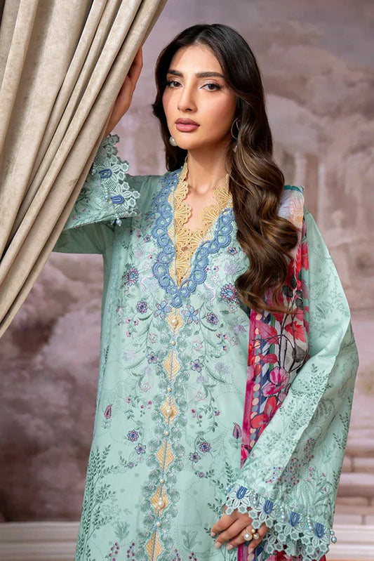Roheenaz - Aezel Fall Embroidered Cambric Collection - 7A Avira - Unstitched