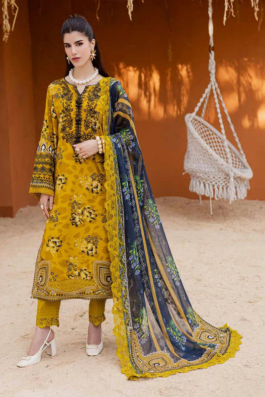 Nureh - Gardenia Embroidered Viscose Slub Linen Collection Vol 1 - NWG-87 - Unstitched