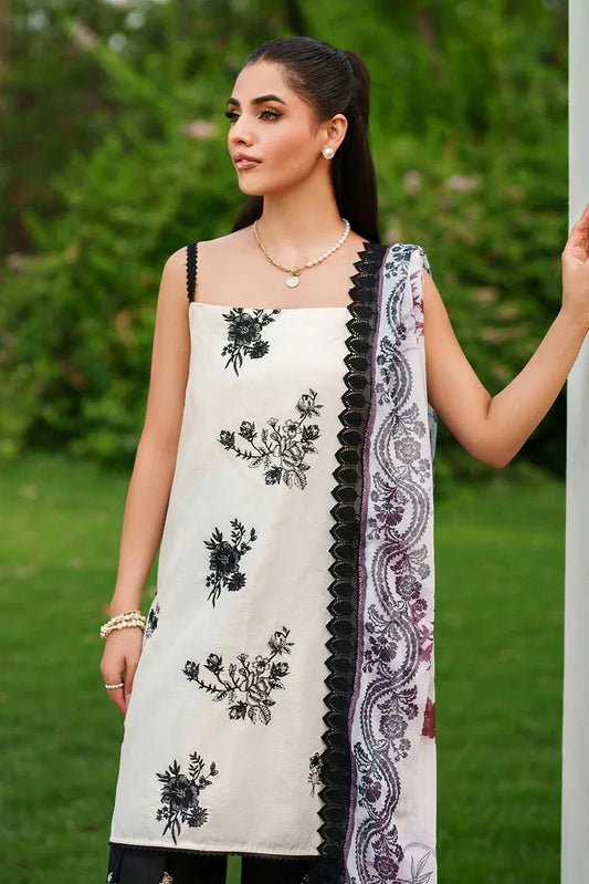 Asifa & Nabeel - Eden Cambric Collection - Pearl Whisper ECU25-04 - Unstitched