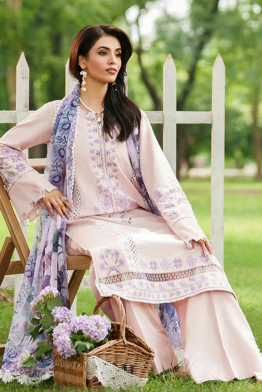 Asifa & Nabeel - Eden Cambric Collection - Elysian Petals ECU25-08 - Unstitched
